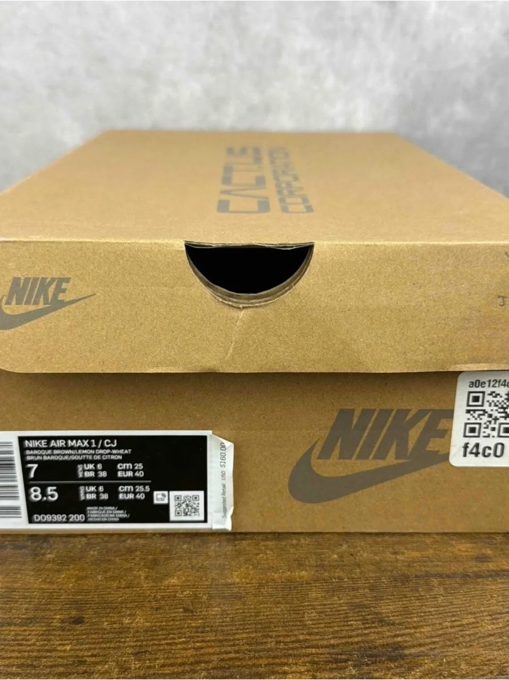 Nike Air Max 1 Travis Scott Baroque Brown Size 7 DO9392-200 Men’s Shoes OG Rare